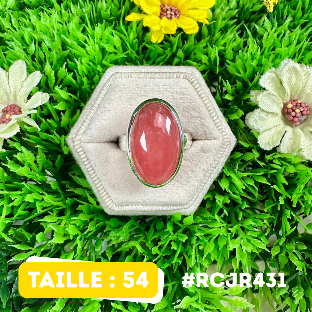 Bague Rhodochrosite Rose Argent 925 #RCJR431