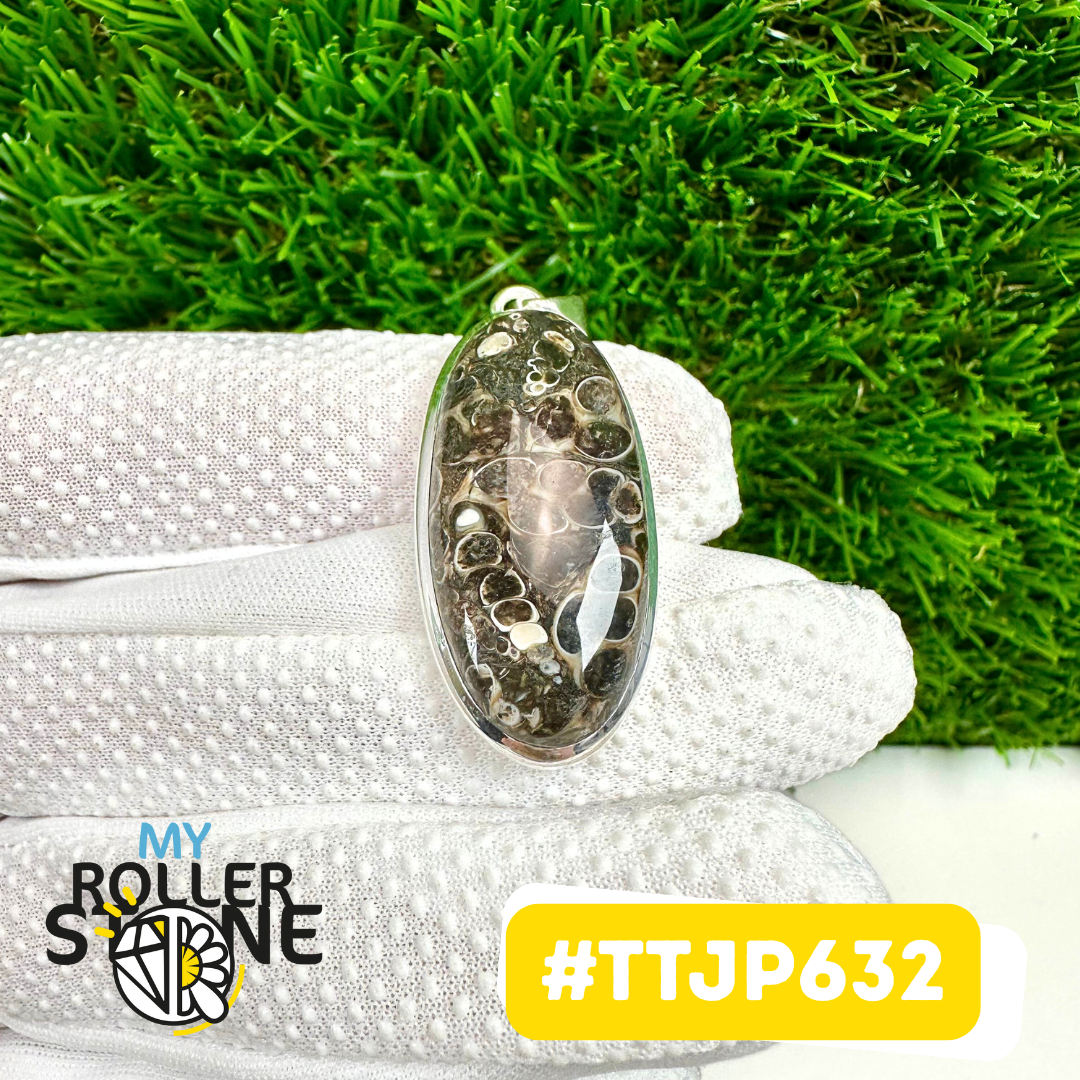 Pendentifs en Jaspe Turritella Argent925 #TTJP632