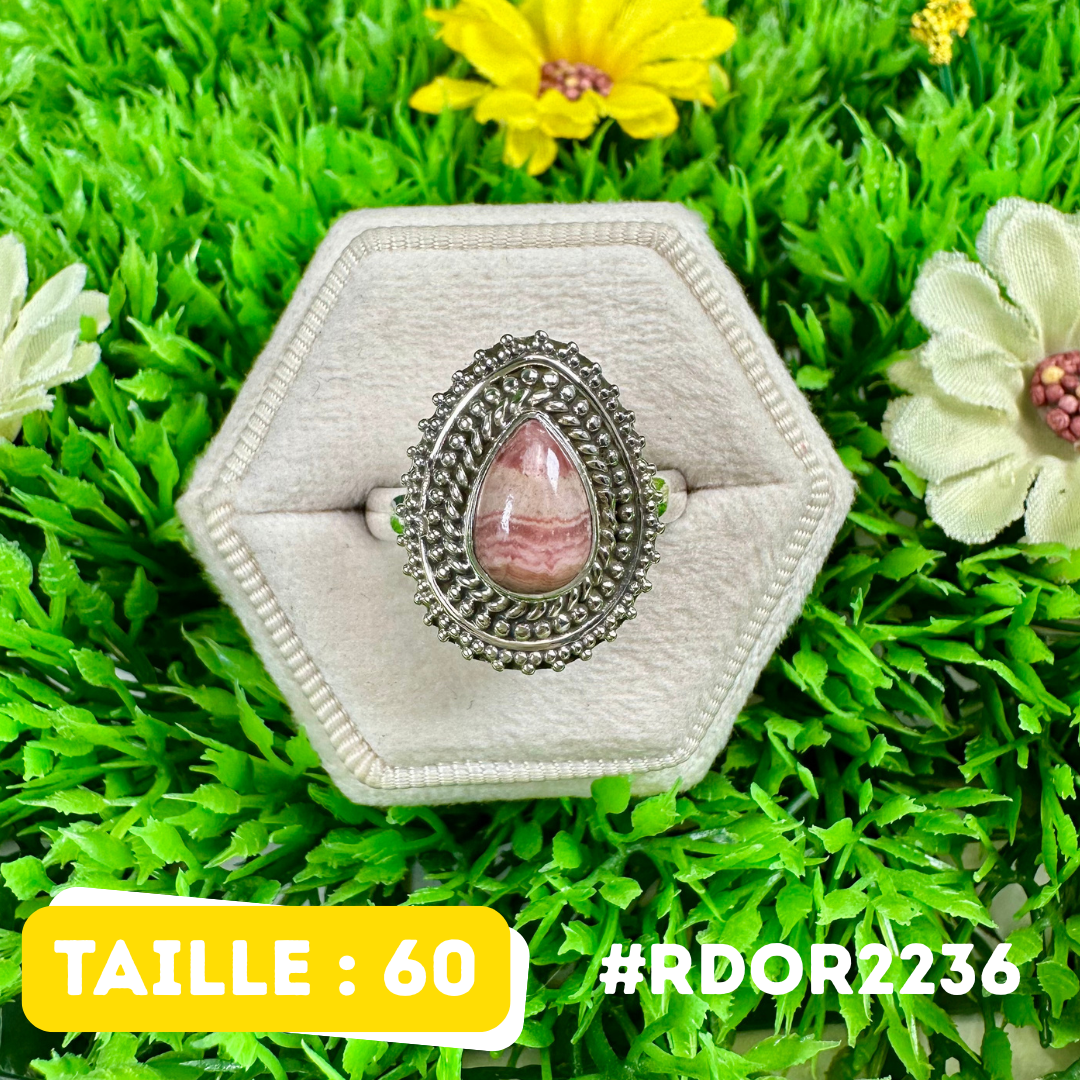 Bague Rhodochrosite Argent 925 #RDOR2236