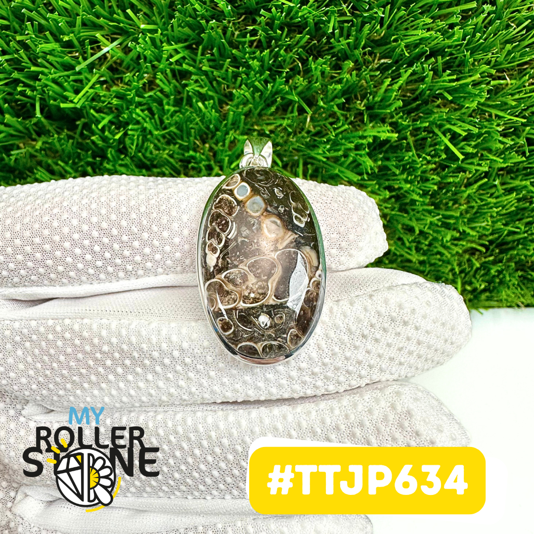 Pendentifs en Jaspe Turritella Argent925 #TTJP634