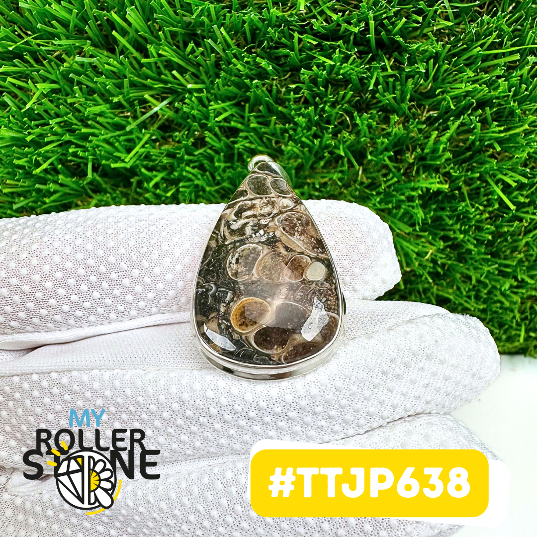Pendentifs en Jaspe Turritella Argent925 #TTJP638