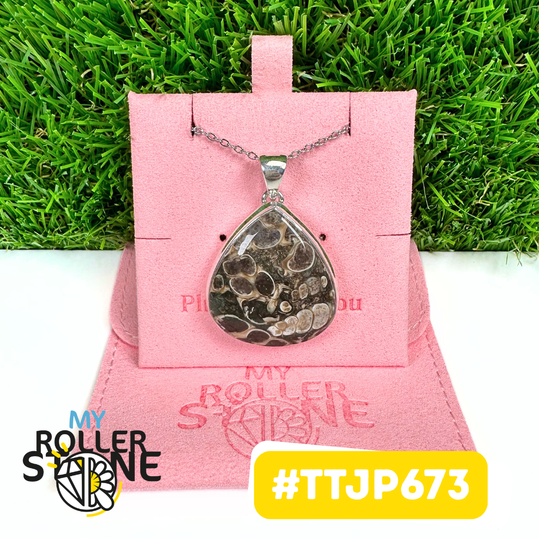 Pendentifs en Jaspe Turritella Argent925 #TTJP673