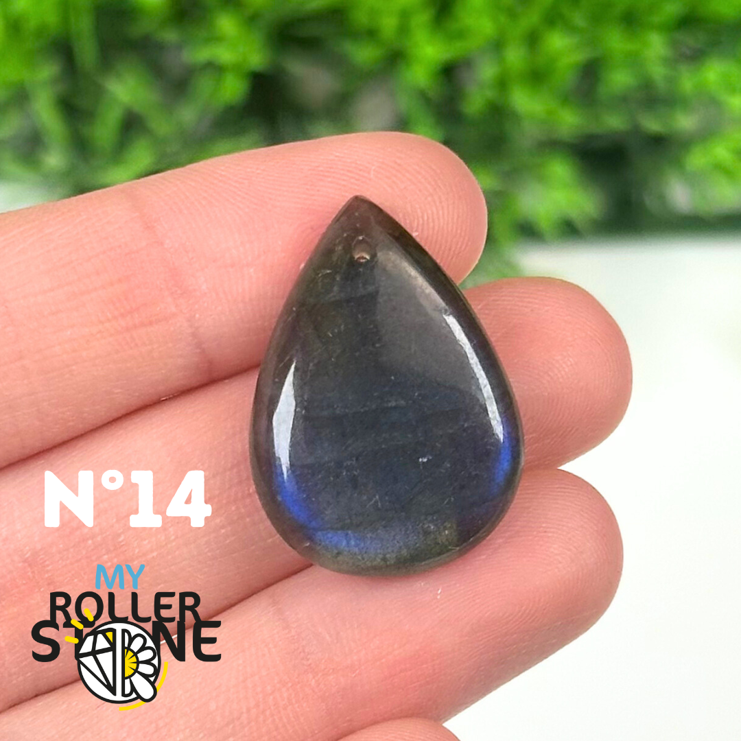 Pendentif Labradorite blue fire percé 5A