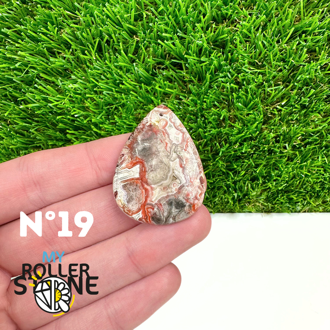 Pendentif Percé Agate Mexicaine 5A