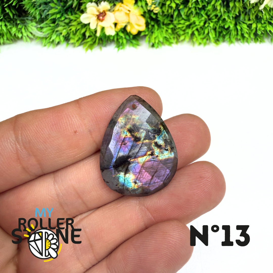 Pendentif Percé Spectrolite Violette