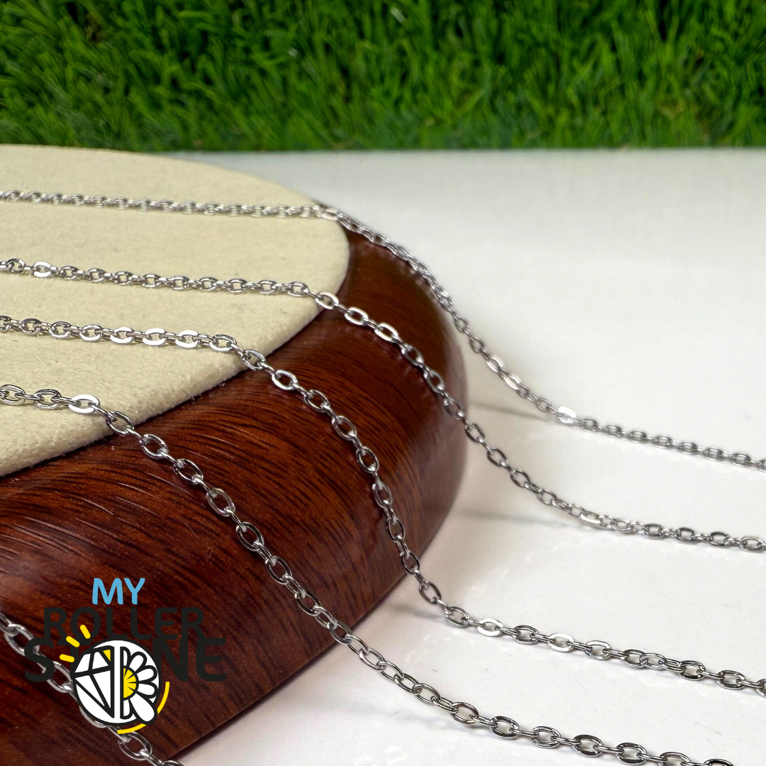 Chaîne Maille Standard Forçat – Acier Inoxydable argentée (Rouleau 10 mètres)