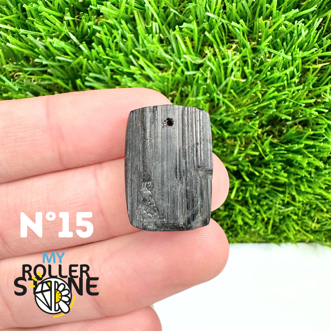 Pendentif Perce Tourmaline Noire 5A