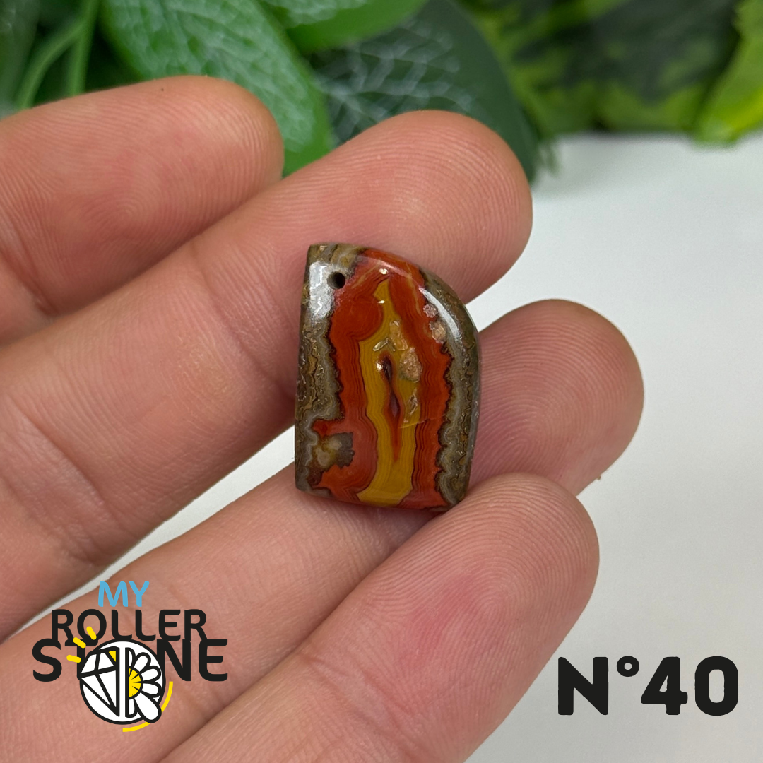 Pendentif Agate Marocaine 5A percé