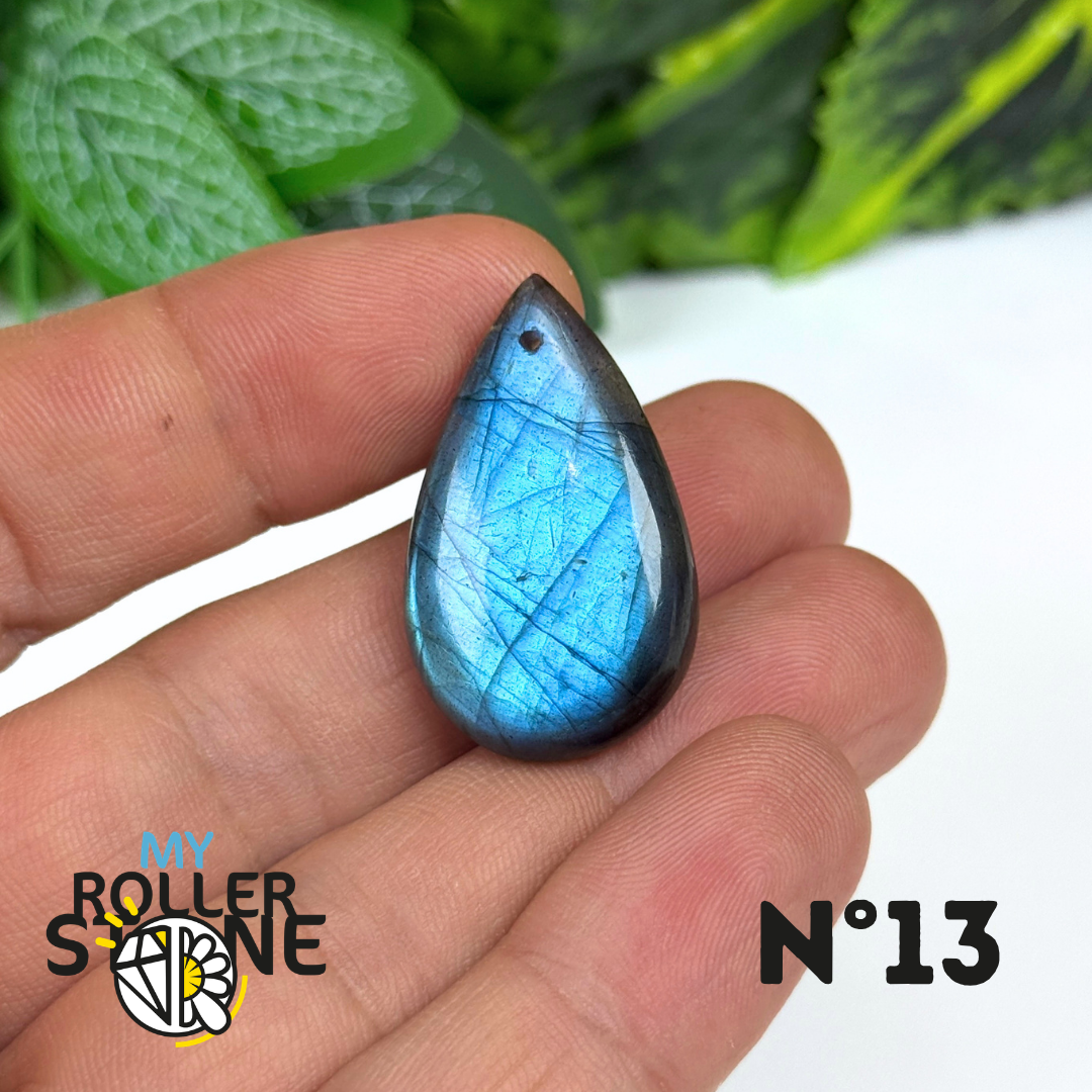 Pendentif Labradorite Blue fire percé 5A
