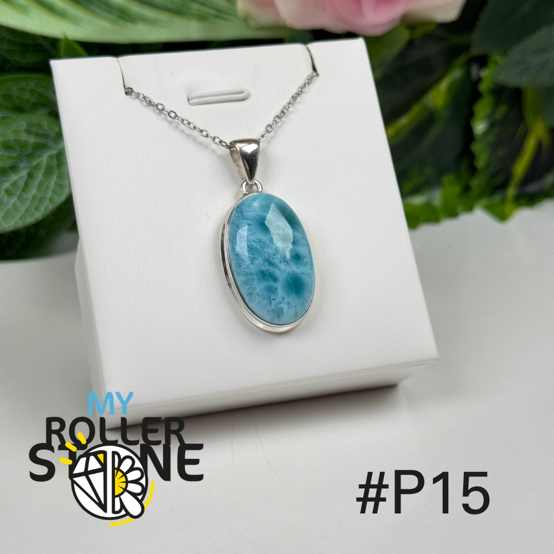 Pendentif argent larimar #IP15