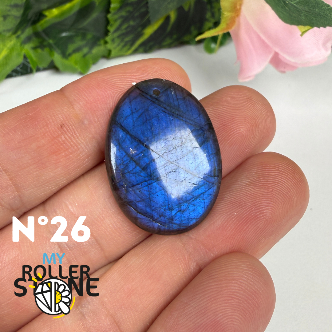 Pendentif Labradorite blue fire percé 5A