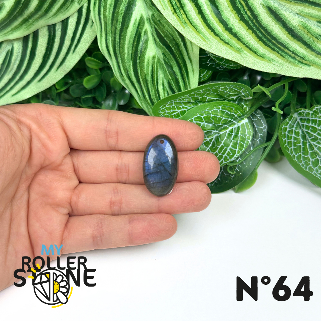 Pendentif Labradorite blue fire percé 5A