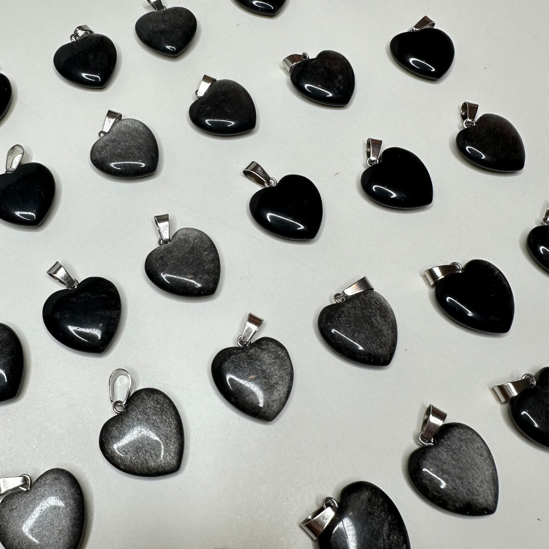 Pendentifs coeur plat (10 variantes)