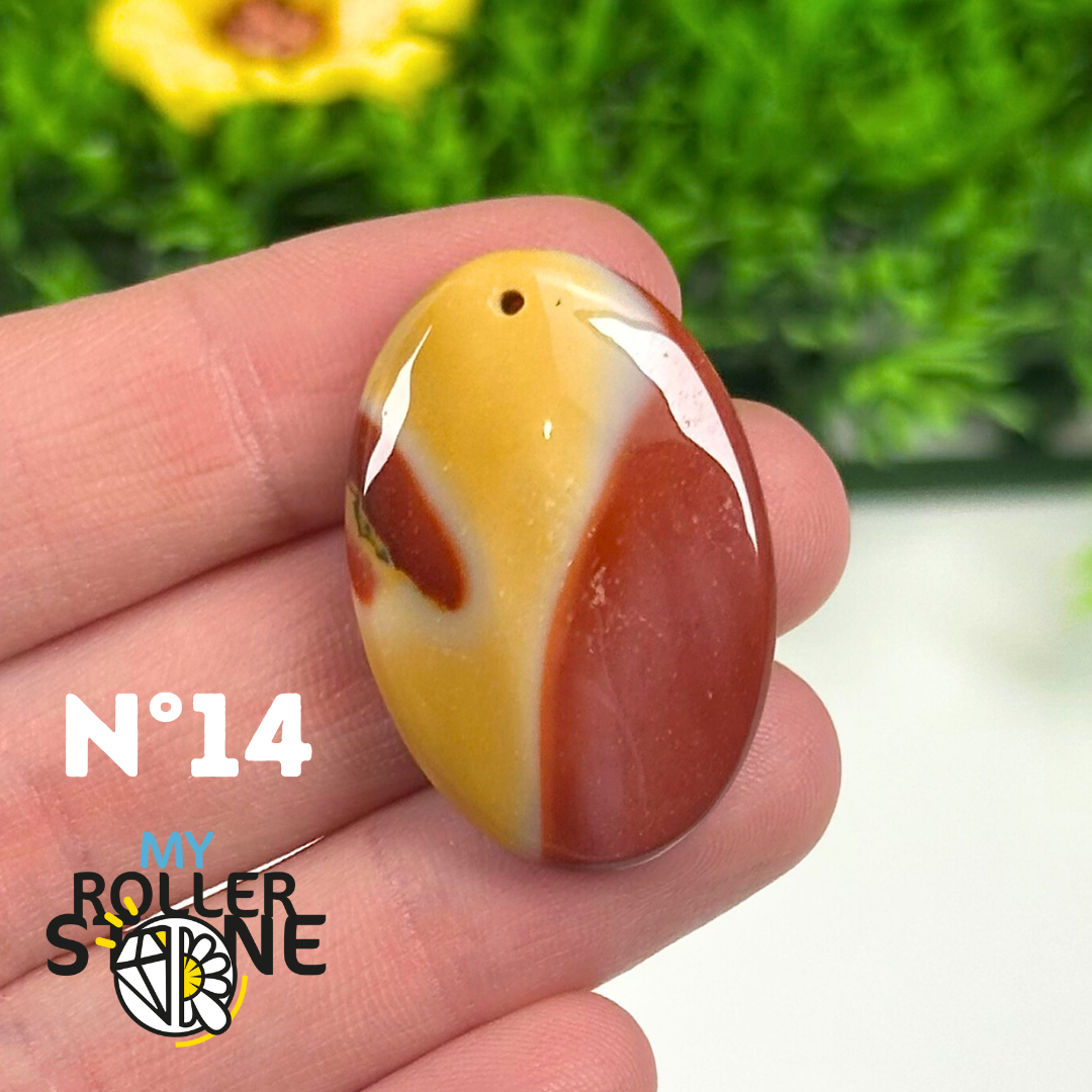 Pendentif Jaspe Mokaite percé 5A
