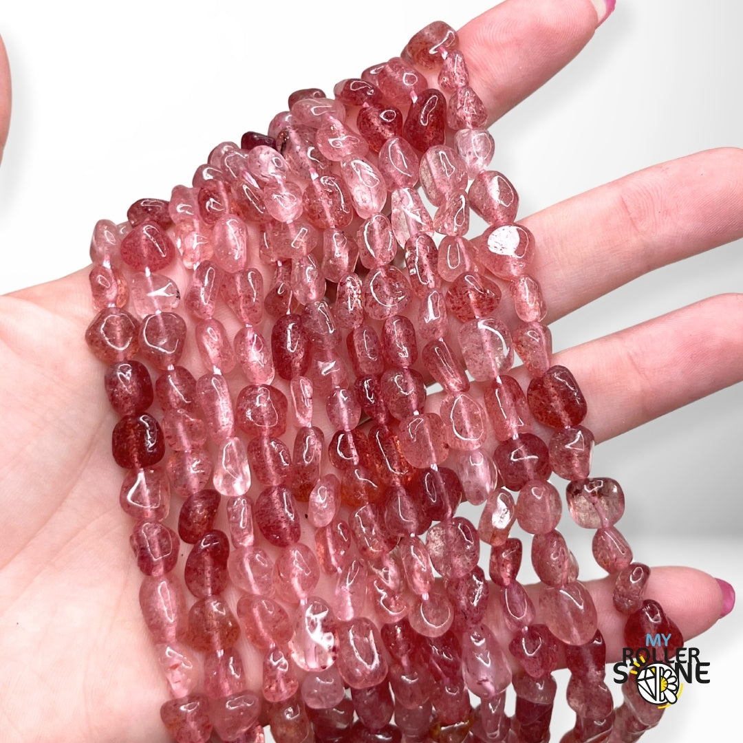 Perle Baroque Quartz Fraise