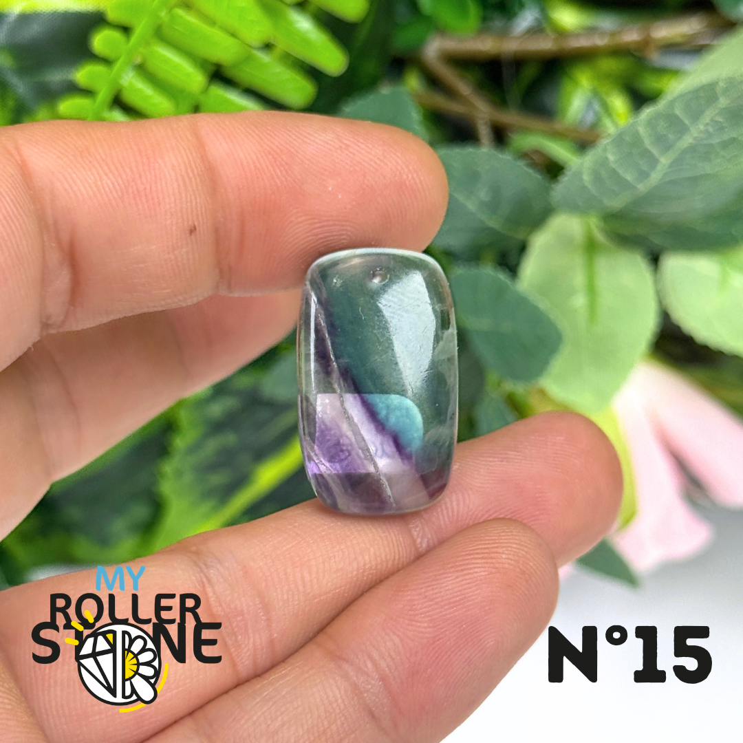 Pendentif percé Fluorite Arc-en-Ciel 5A