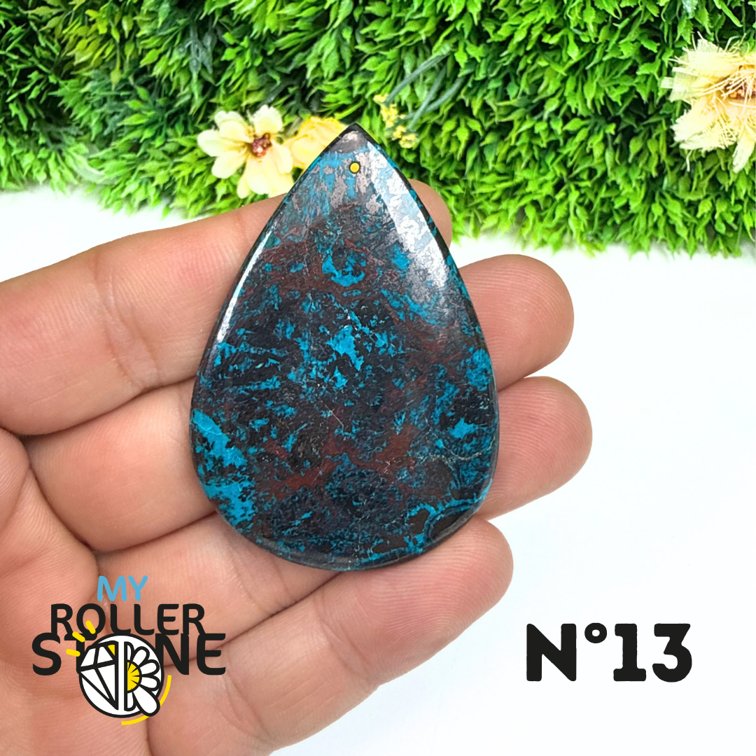 Pendentif Percé Shattuckite avec Cuprite