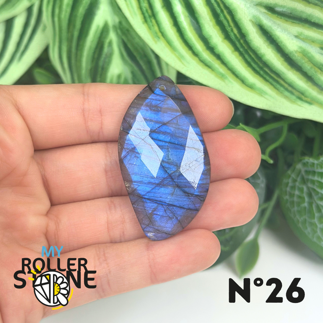 Pendentifs Labradorite Blue Fire Facettée 5A