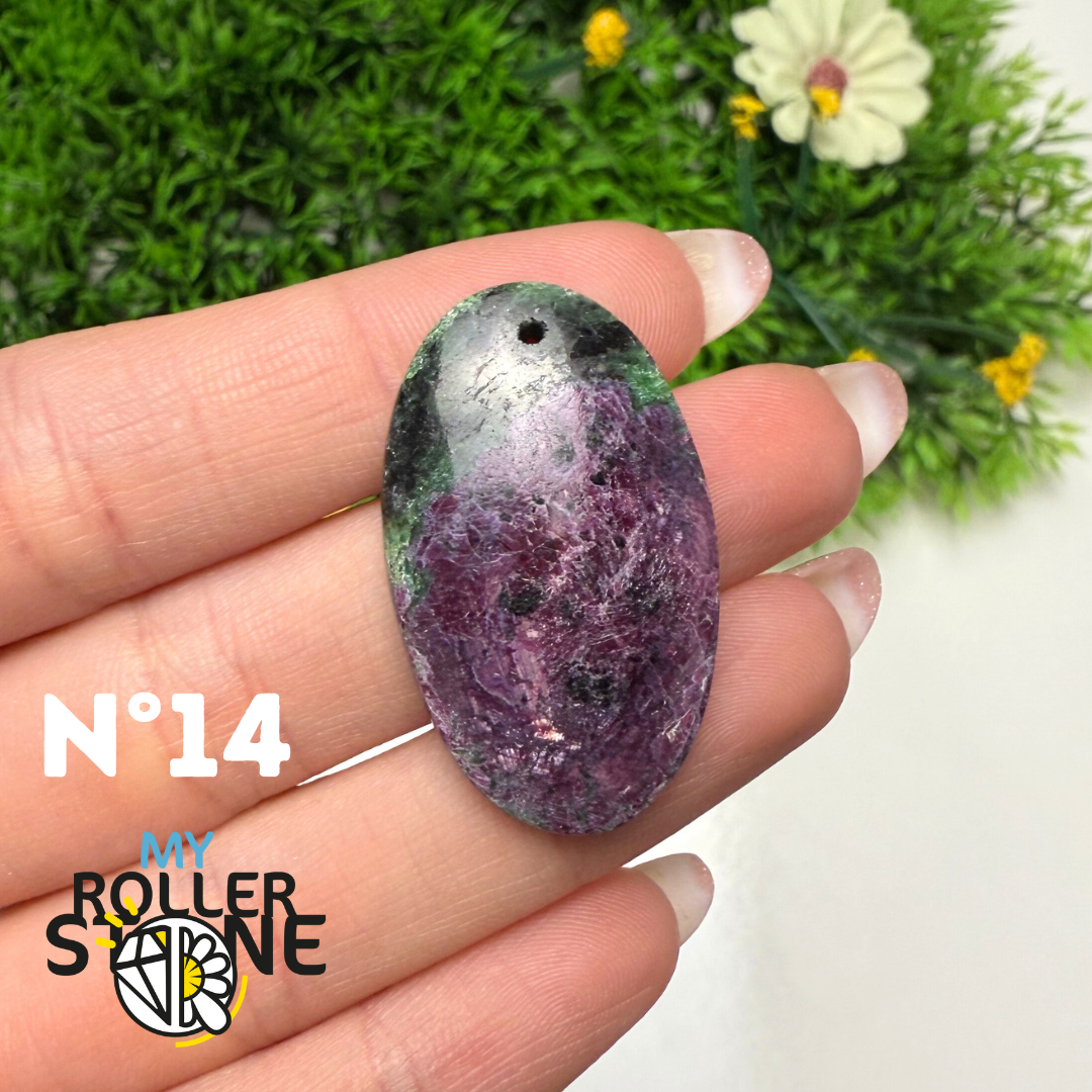 Pendentif Ruby Zoïsite 5A percé