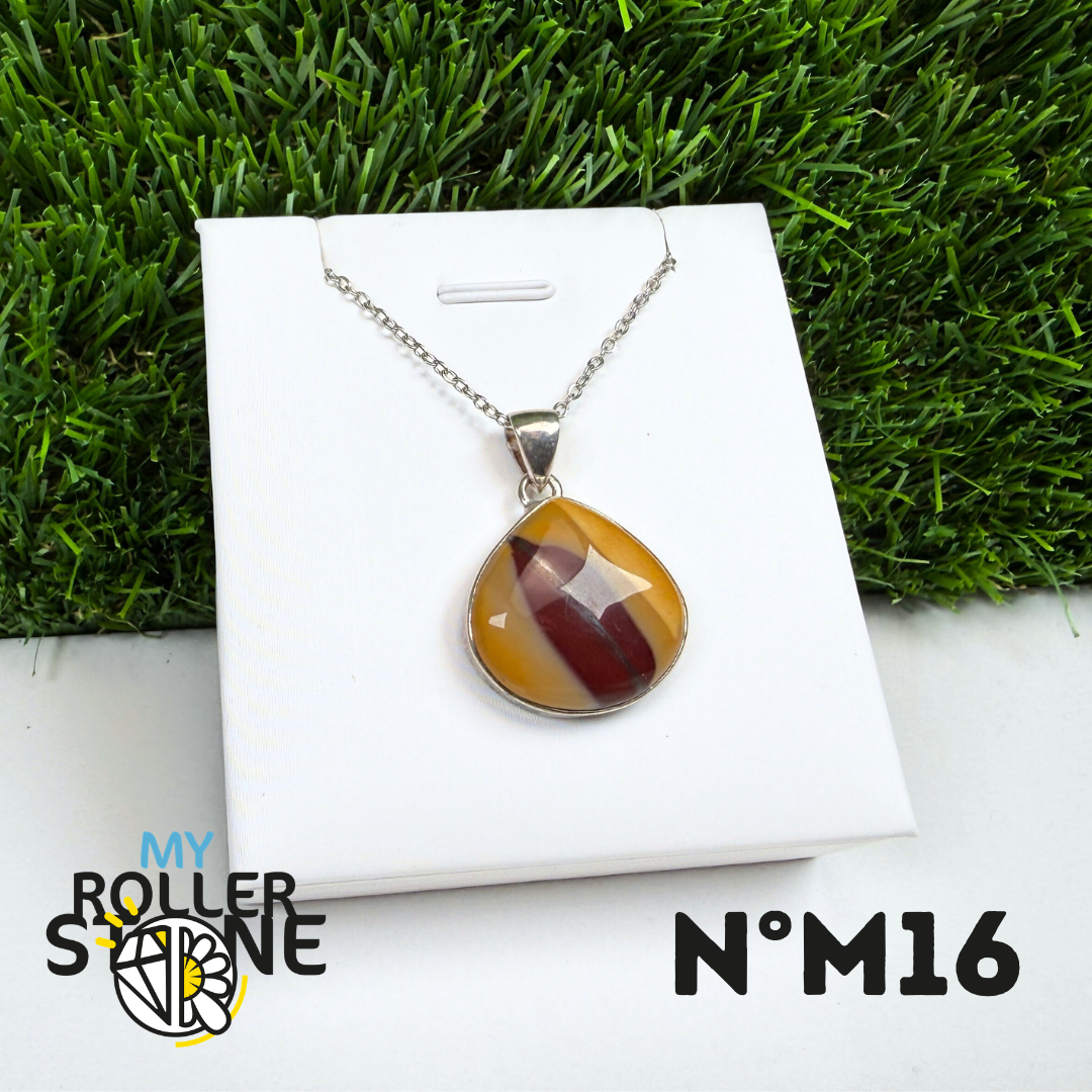 Pendentif Argent Jaspe Mookaïte #16