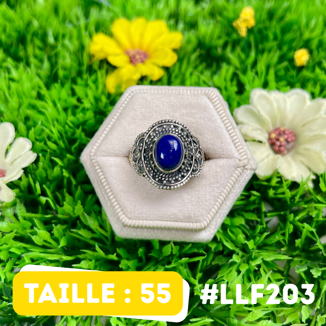 Bague Argent 925 Lapis Lazuli #LLF203