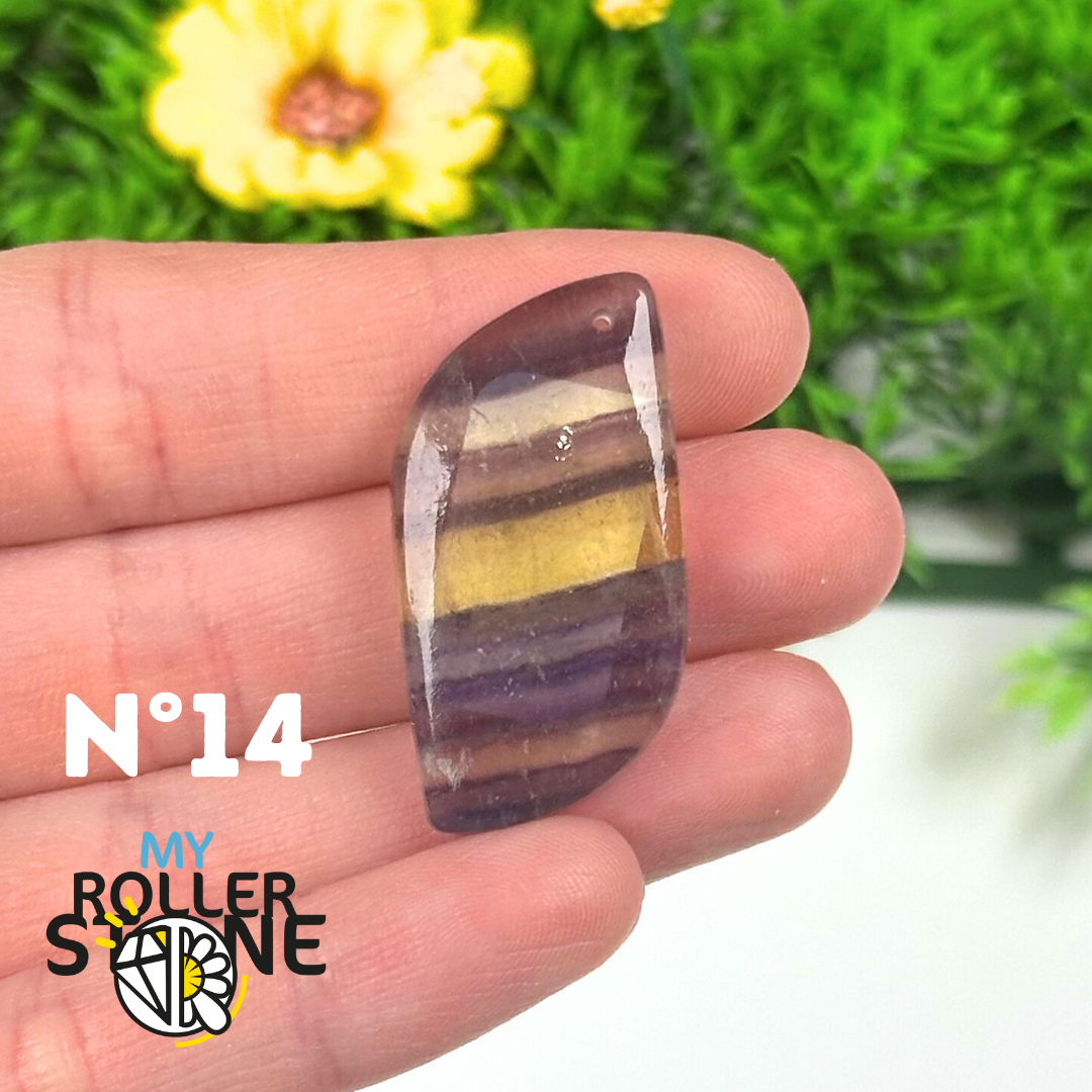 Pendentif percé Fluorite 5A