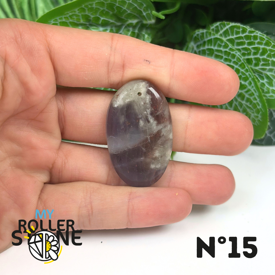 Pendentif Iolite et Pierre du soleil Percé