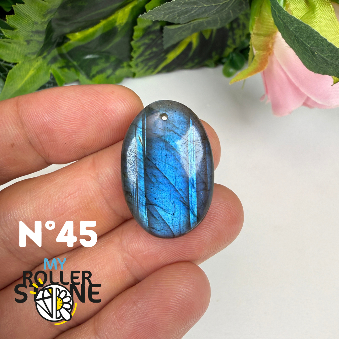 Pendentif Labradorite blue fire percé 5A