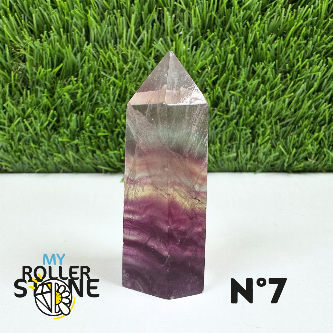 Pointes Pierre Fluorite Arc-en-Ciel Pastel