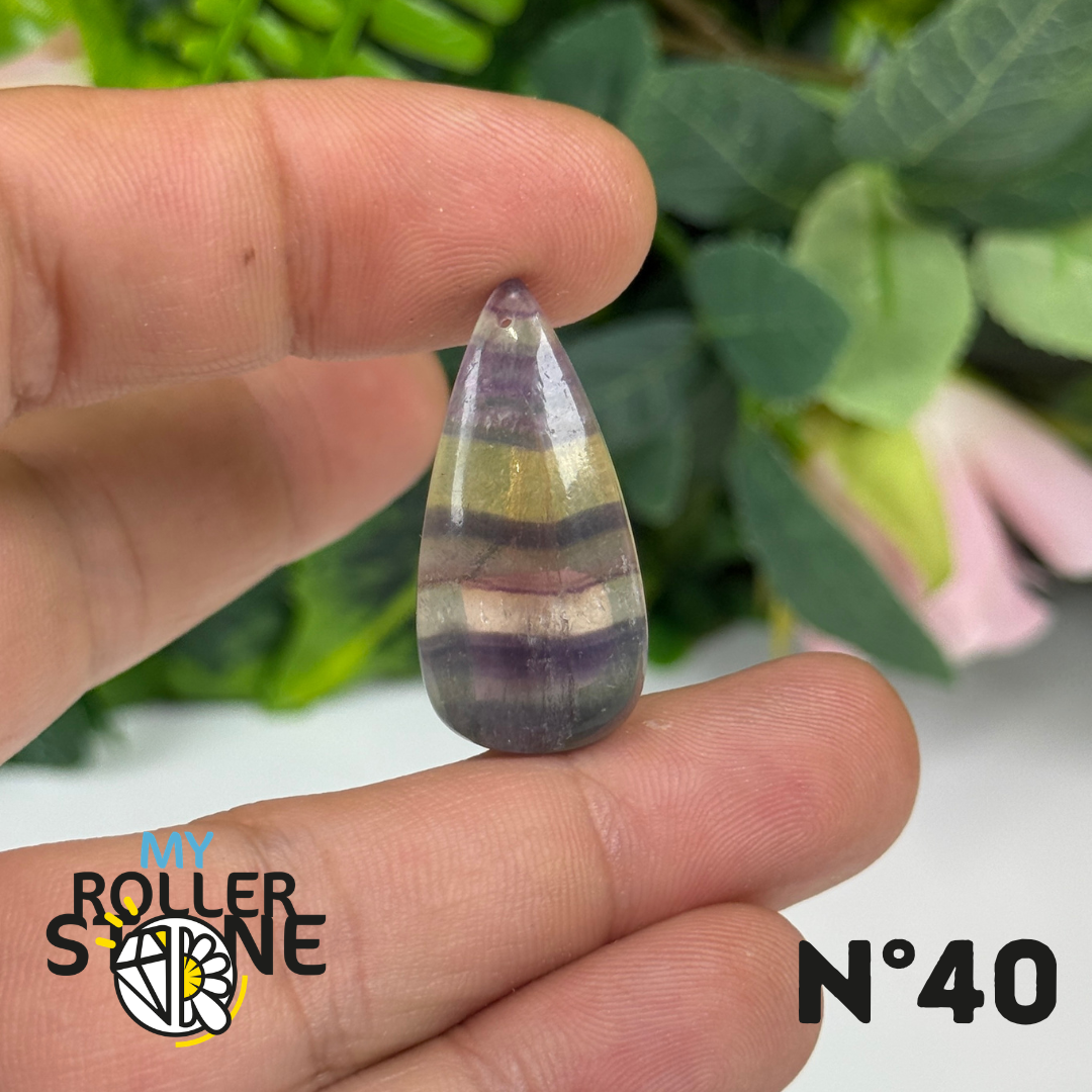 Pendentif percé Fluorite 5A