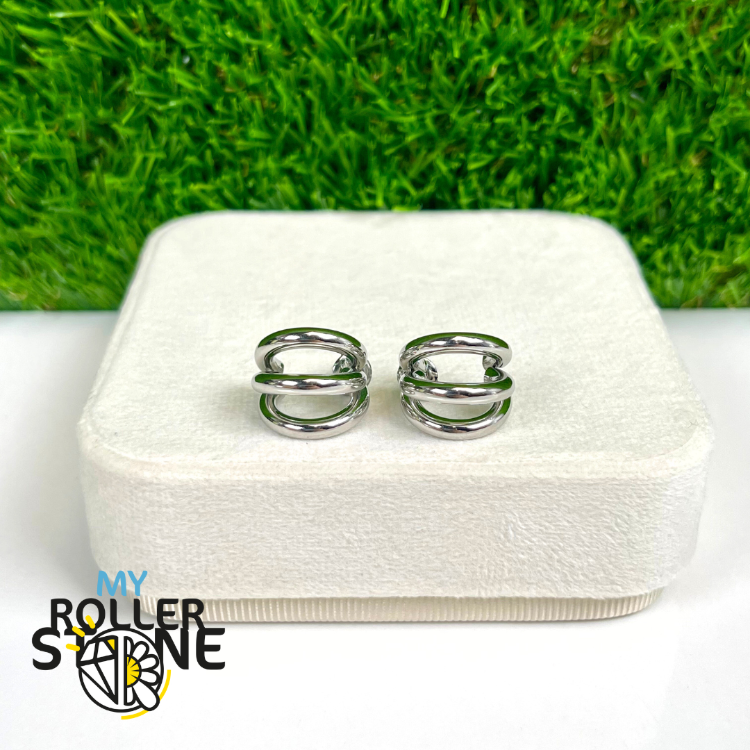 Boucles d'oreilles Demi Créole en acier inoxydable