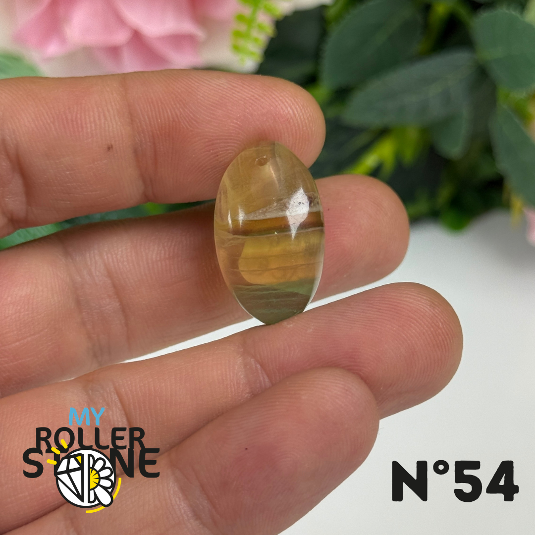 Pendentif Percé en Fluorite Multicolore à Bandes Dorées – Qualité 5A