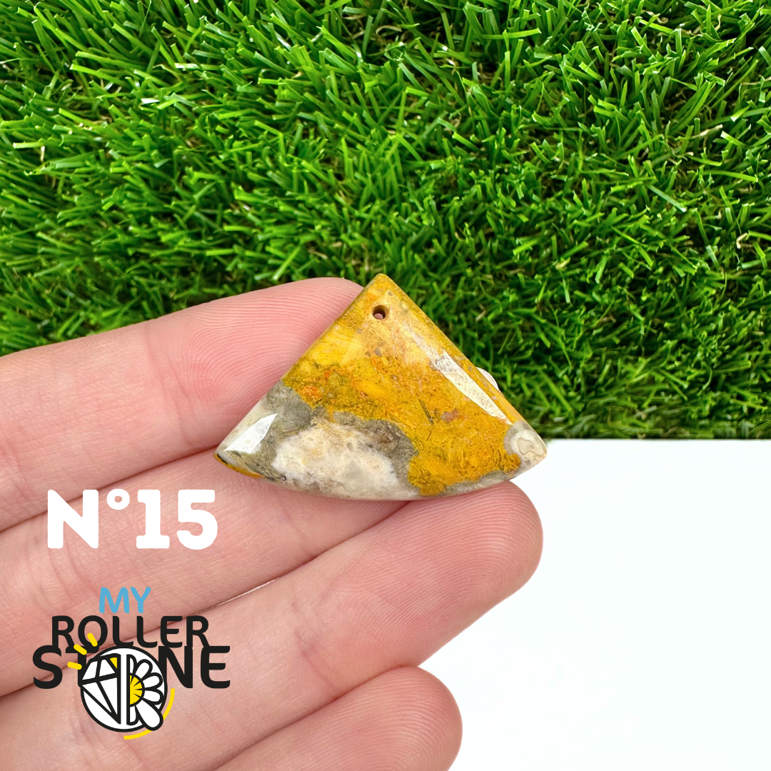 Pendentif Jaspe Bumblebee Néo 5A Percé