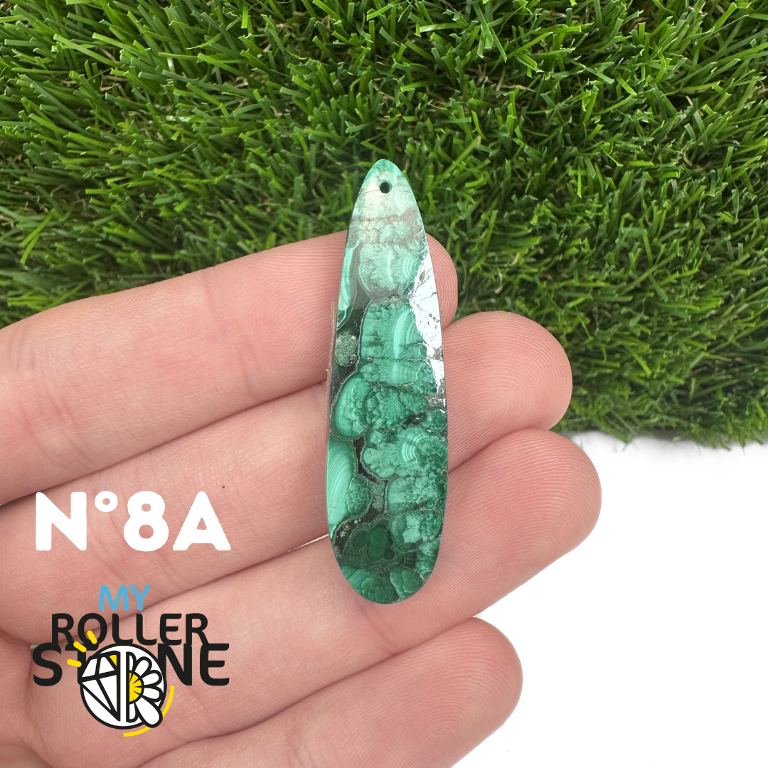Pendentif Percée Malachite Goutte