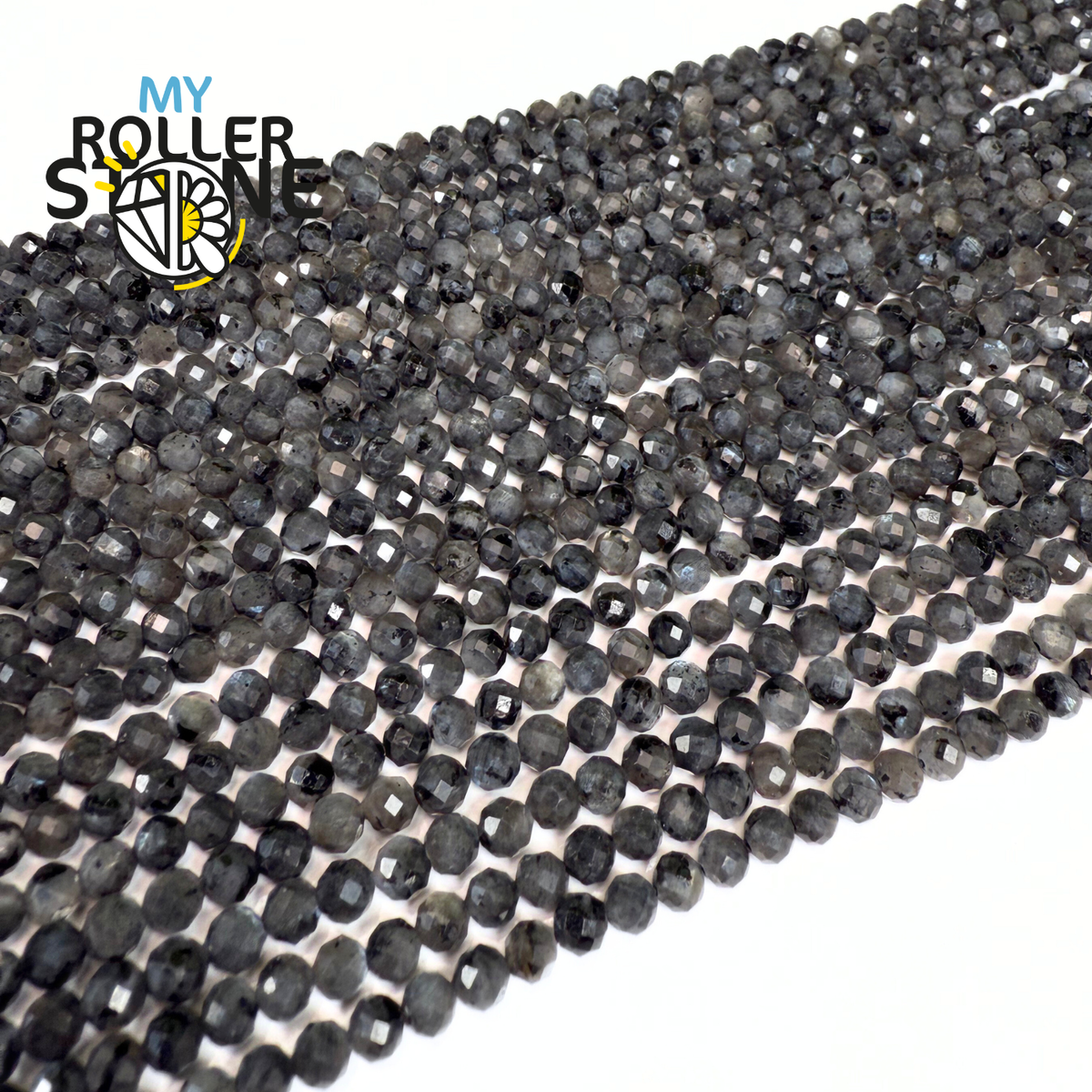 Perle facettée Labradorite Noire 3 et 4 MM