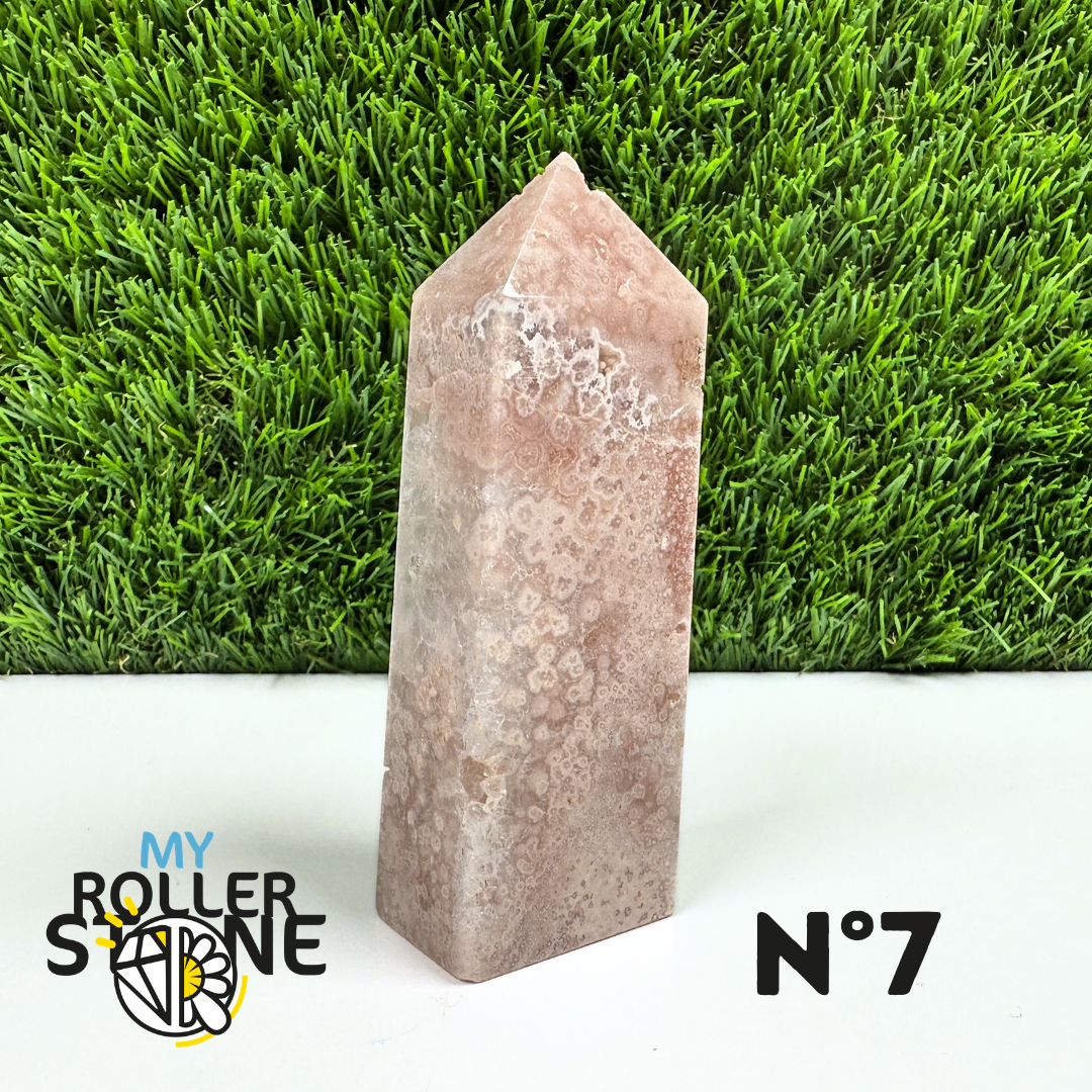 Pointes Pierre Rectangulaire Agate Fleur