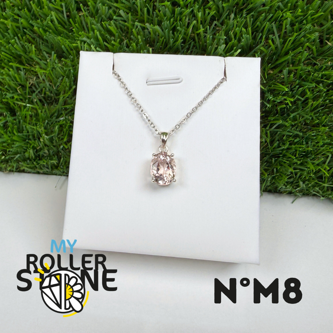 Pendentif Morganite Argent 925 #M8