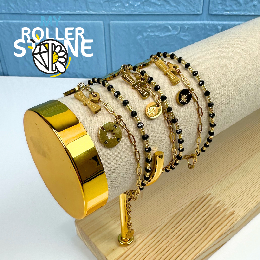 Bracelet Bohème Multi-Rangs en Pierres Naturelles