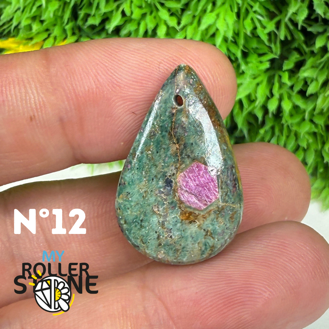 Pendentif percé Ruby Fushiste 5A