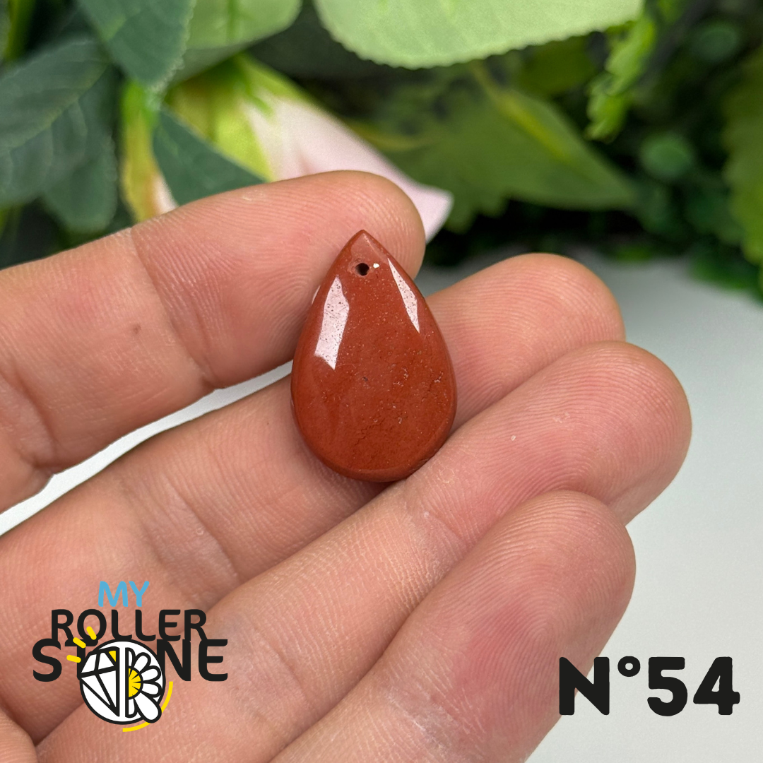 Pendentif Jaspe rouge 5A Percé