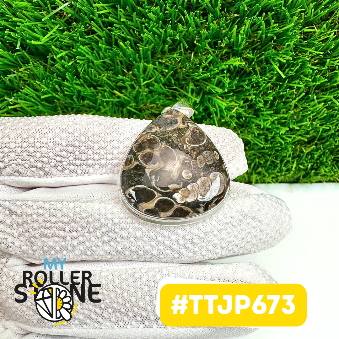 Pendentifs en Jaspe Turritella Argent925 #TTJP673