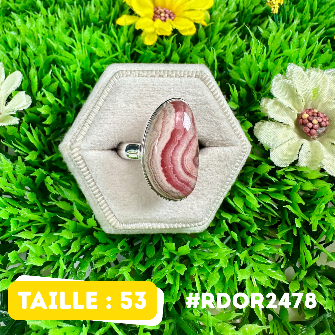 Bague Rhodochrosite Argent 925 #RDOR2478