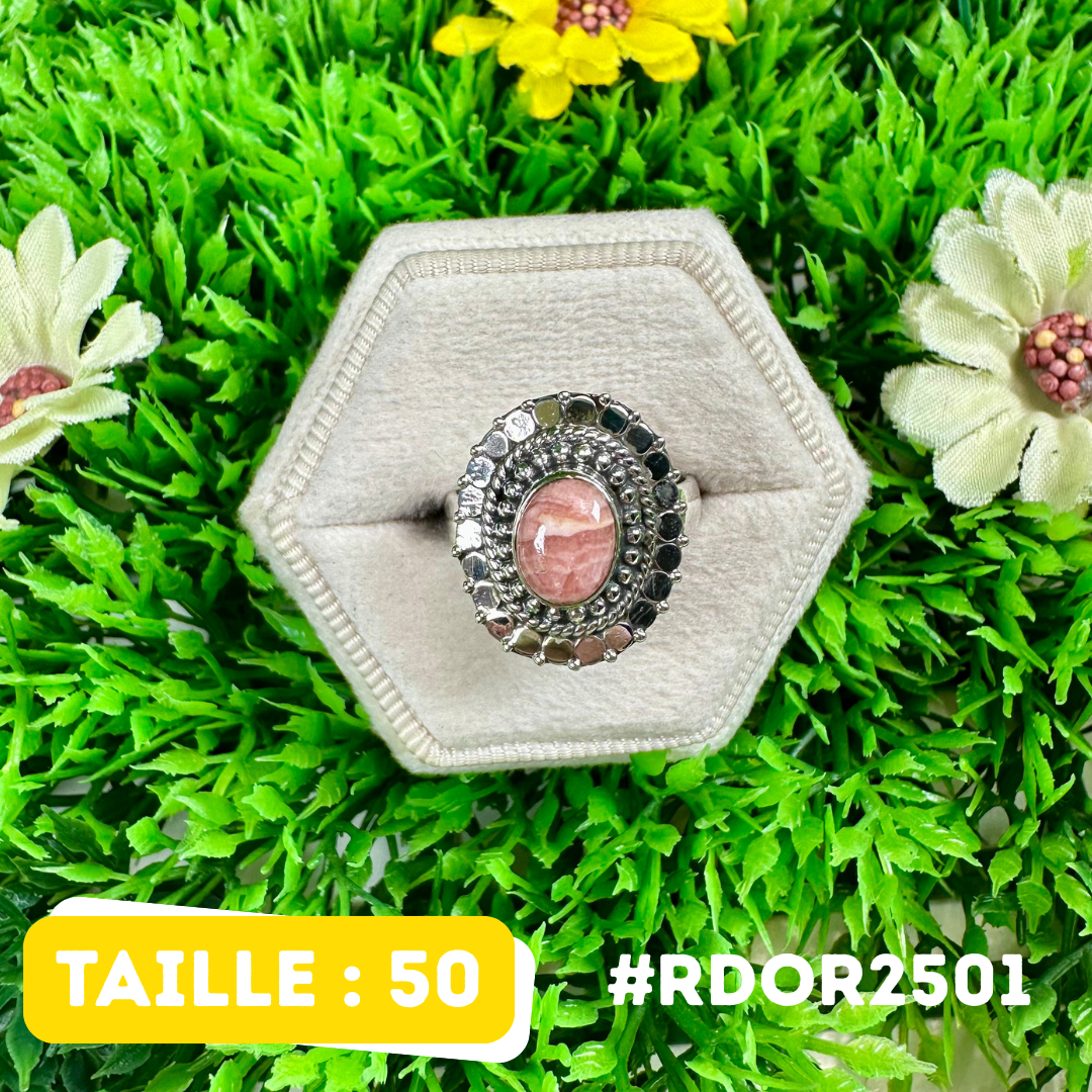 Bague Rhodochrosite Argent 925 #RDOR2501