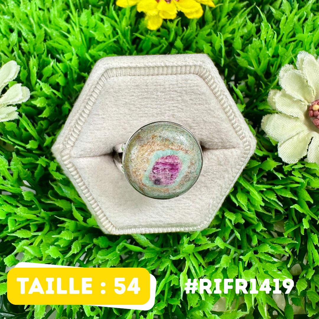 Bague Rubis Fuchsite Argent 925#RIFR1419