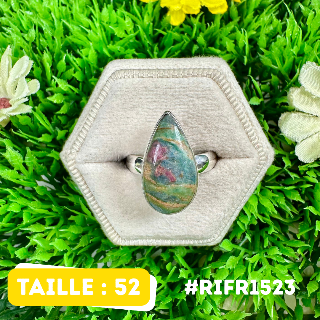 Bague Rubis Fuchsite Argent 925 #RIFR1523