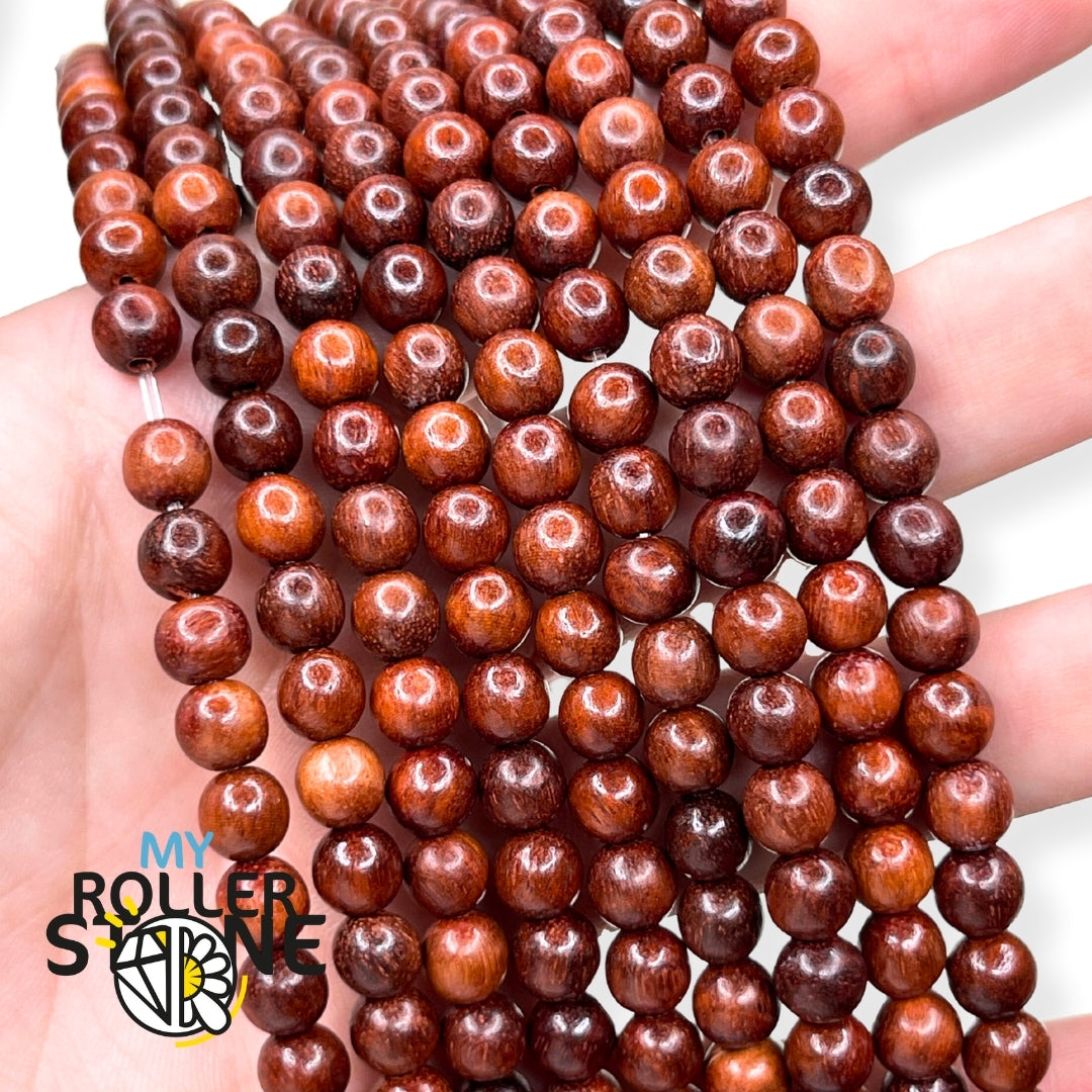 Perles bois de rose 6 MM