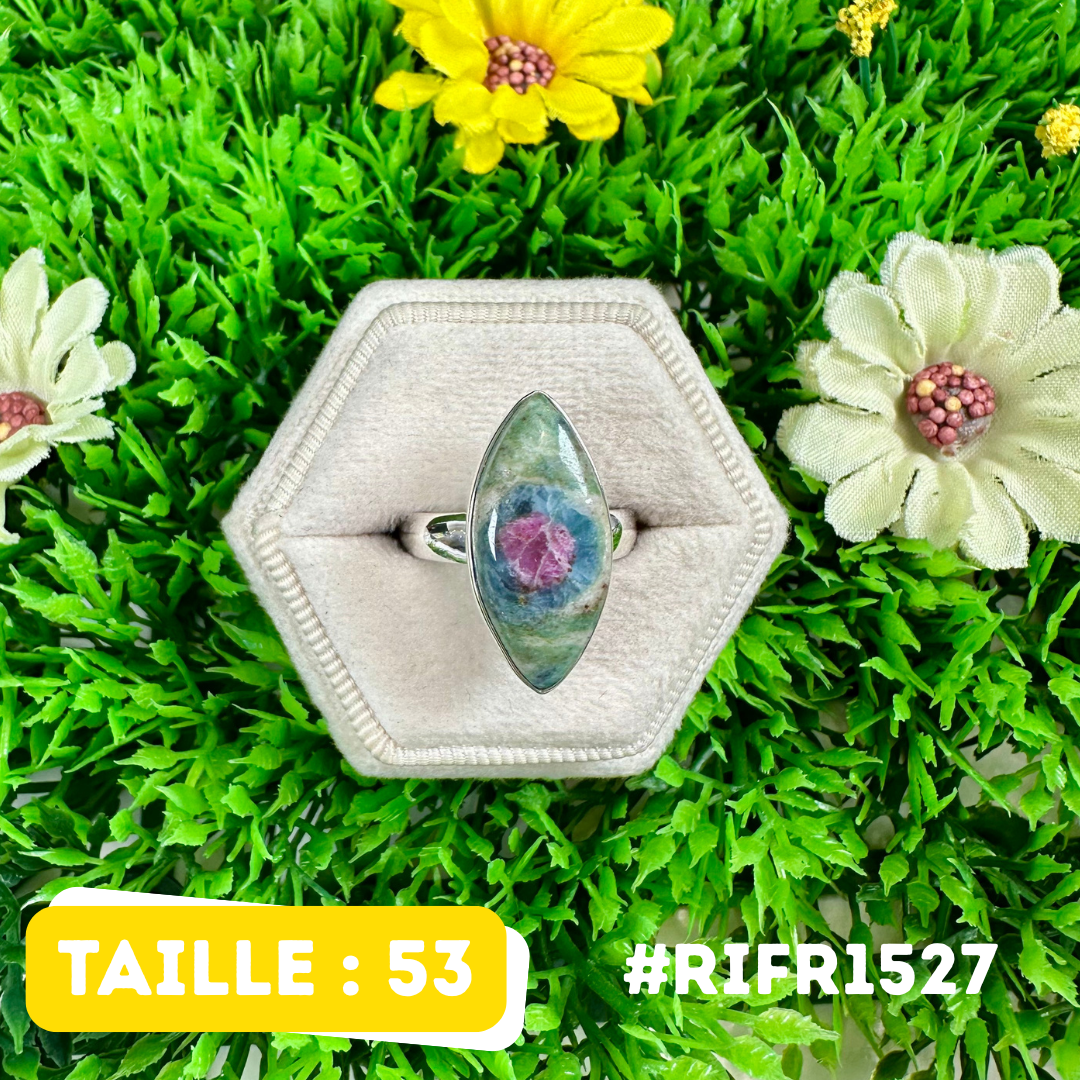 Bague Rubis Fuchsite Argent 925 #RIFR1527