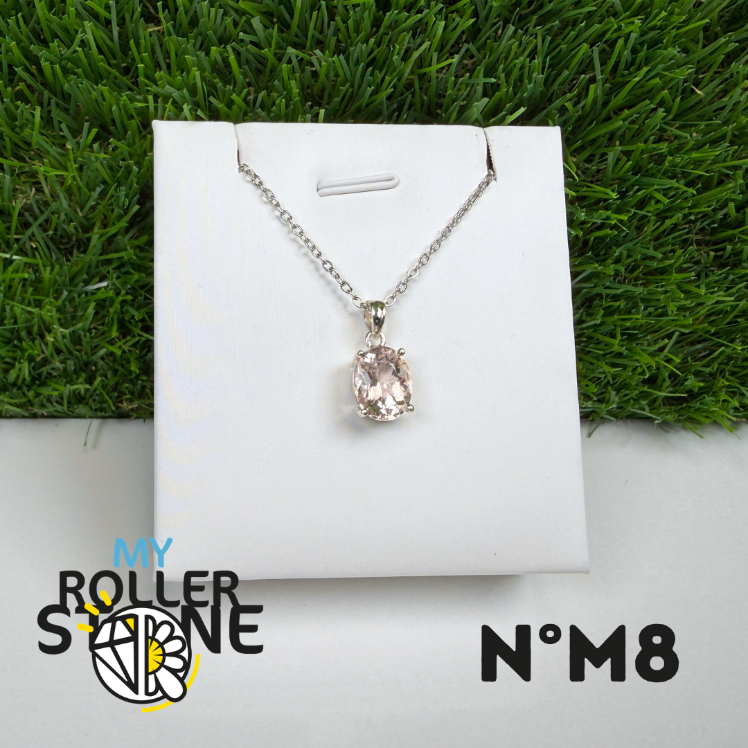 Pendentif Morganite Argent 925 #M8