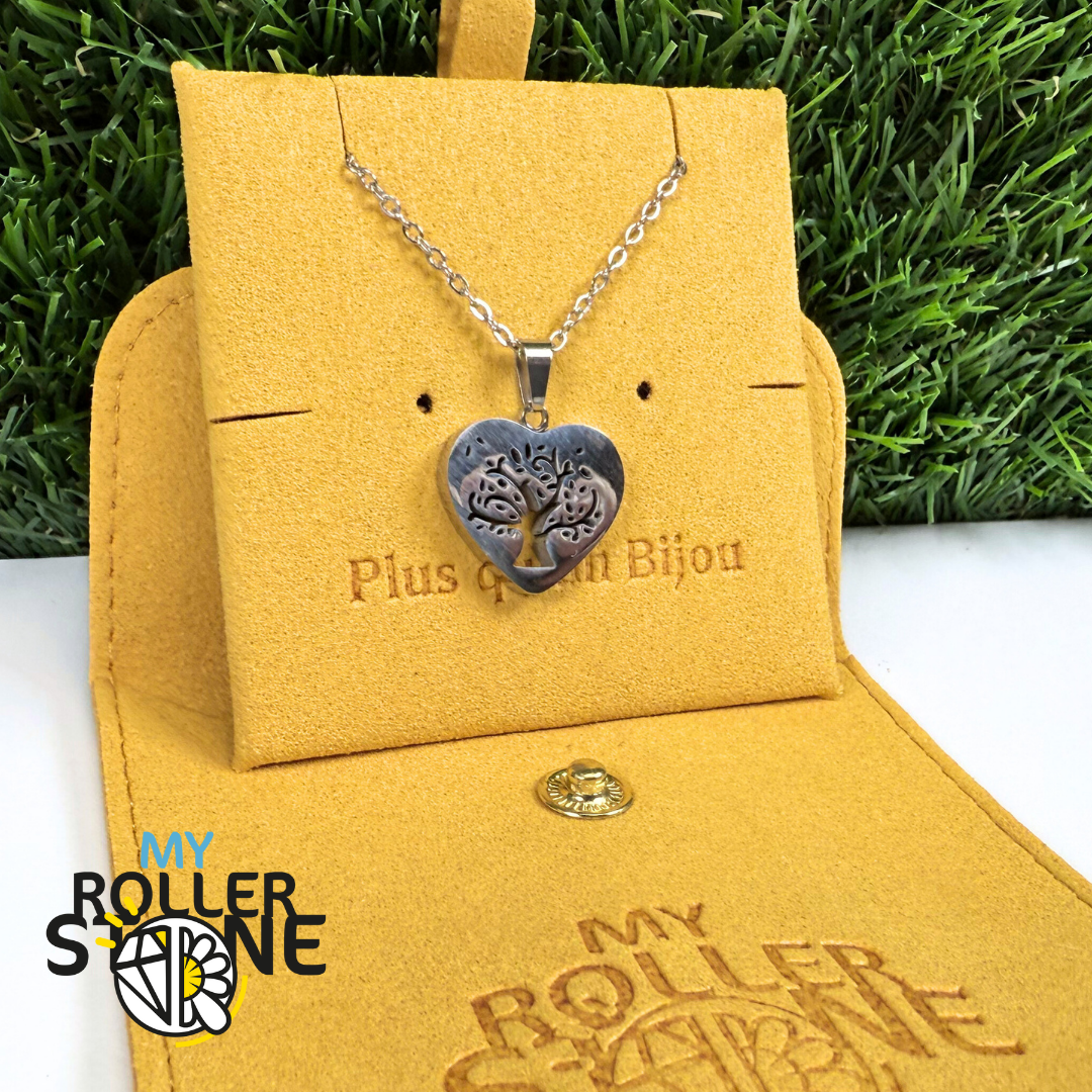 Pendentif coeur arbre de vie acier inoxydable Argenté