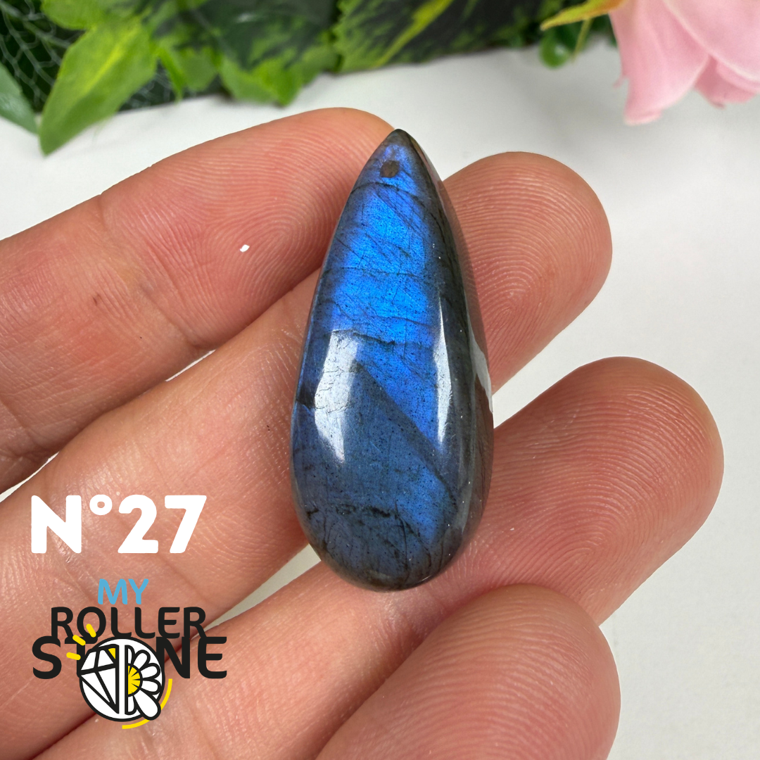 Pendentif Labradorite blue fire percé 5A